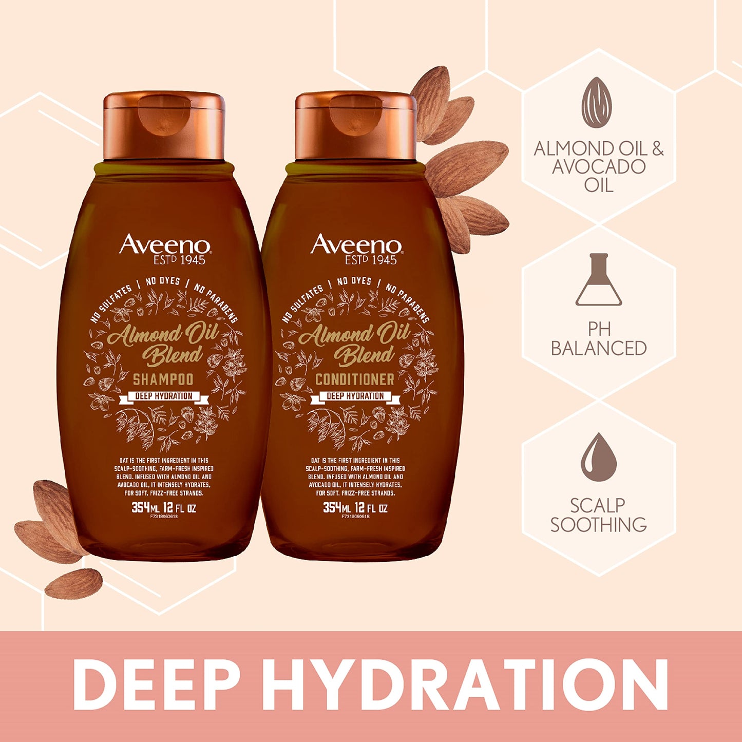 Aveeno Scalp Soothing Almond Oil Blend Conditioner, 12 Ounce