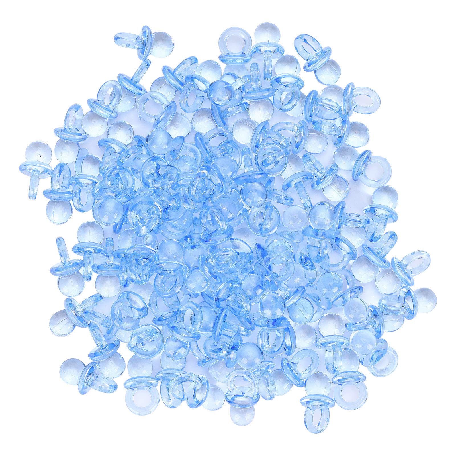 Chupete de Acrílico para Baby Shower 200 Piezas Azul para Decoraciones y Juegos
