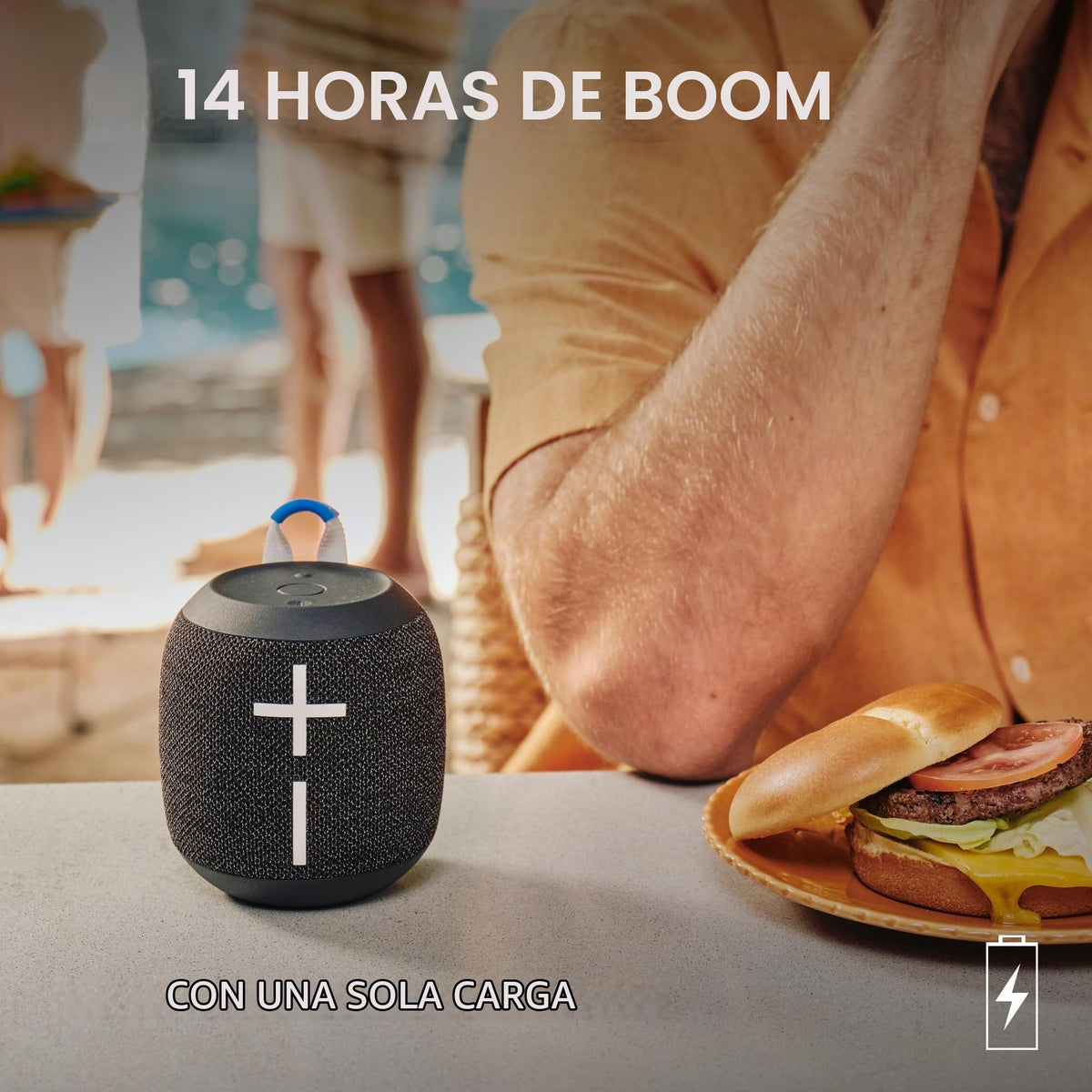 Altavoces Bluetooth Impermeables 4 Ultimate Ears WONDERBOOM Azul con Graves Grandes y Sonido 360 Grados para Exteriores