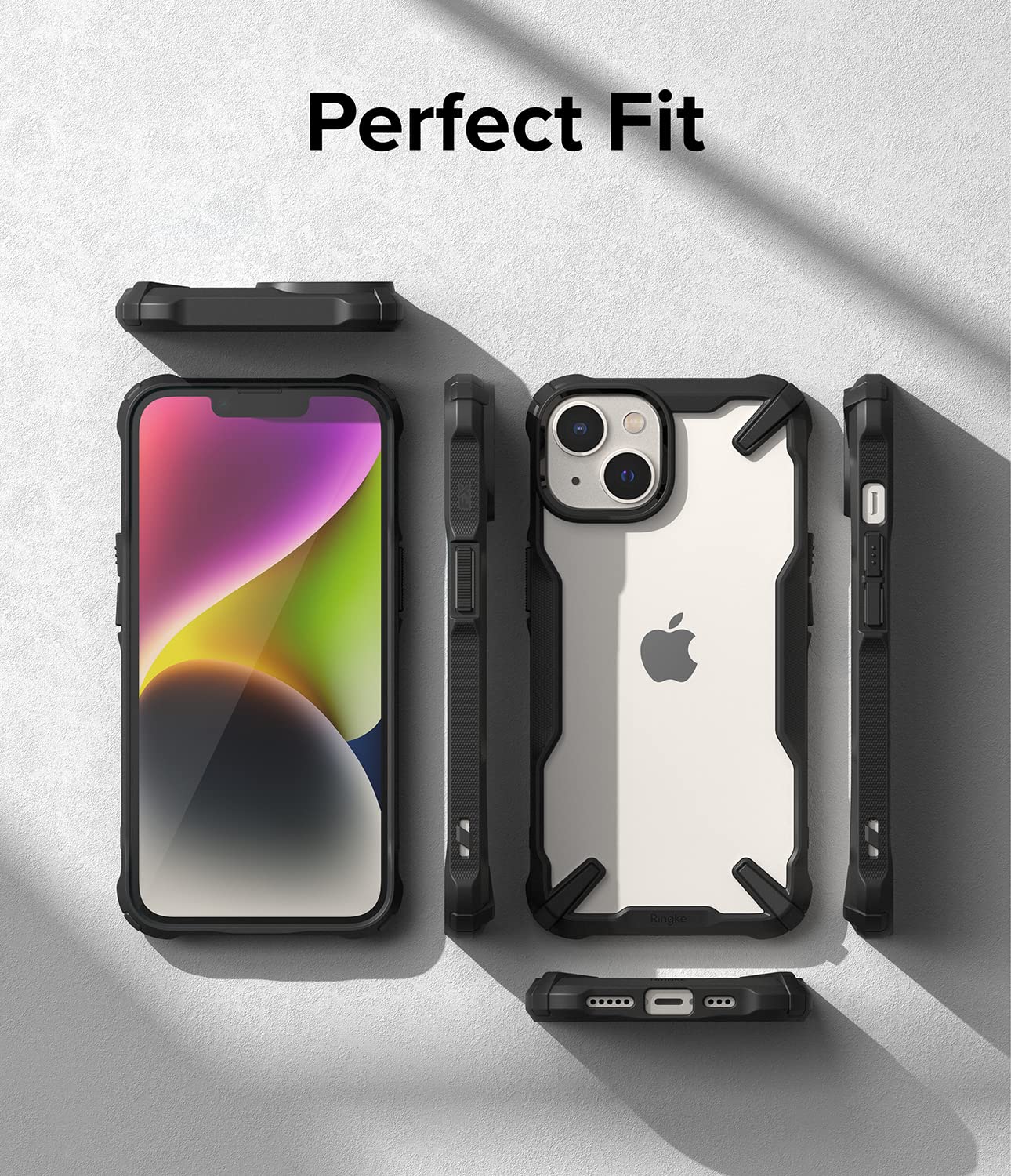 Funda iPhone 14 Plus Ringke Negra Parachoque Resistente y Sólida a Prueba de Choques
