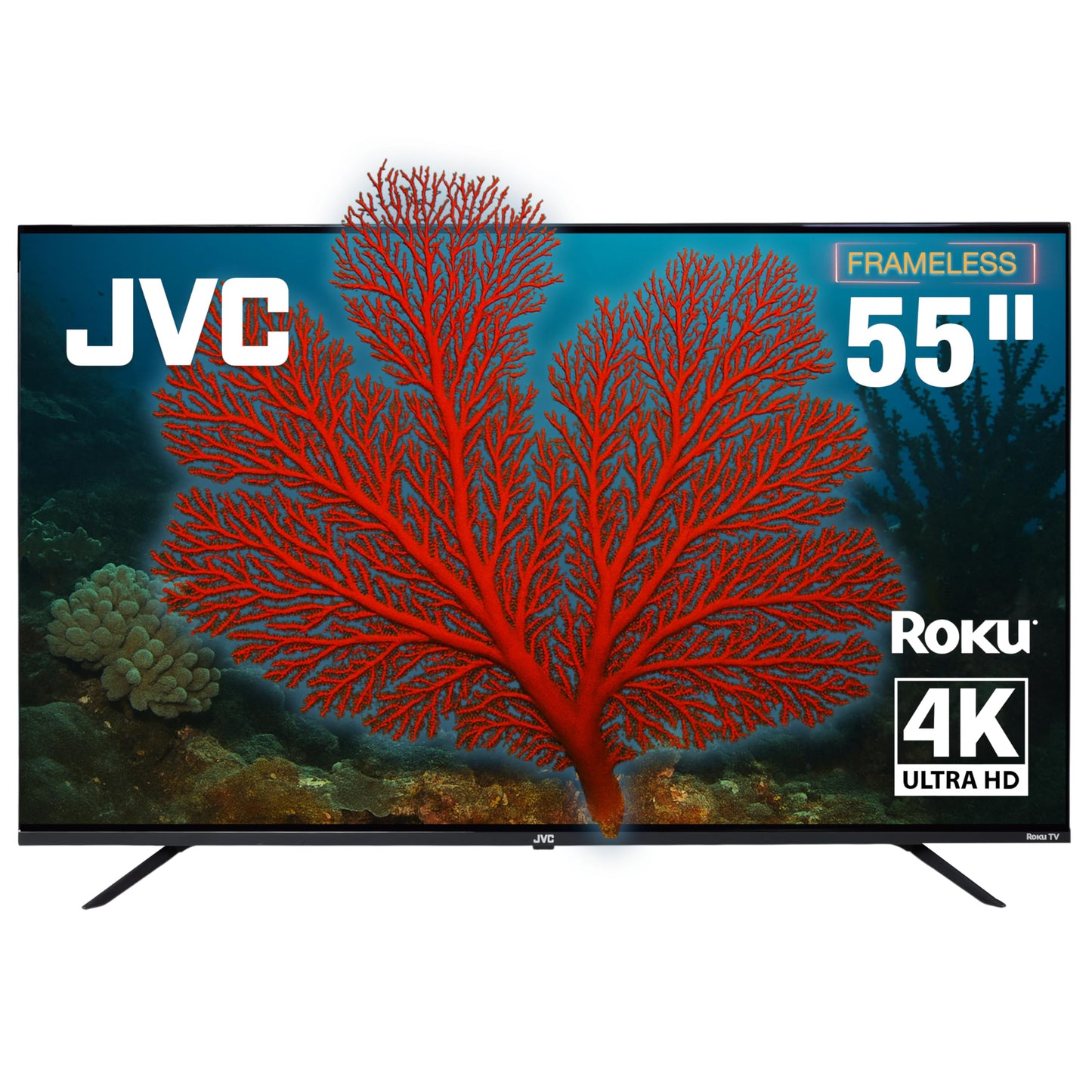 Televisión Pantalla 55 Pulgadas JVC Roku TV 4K UHD SI55URF