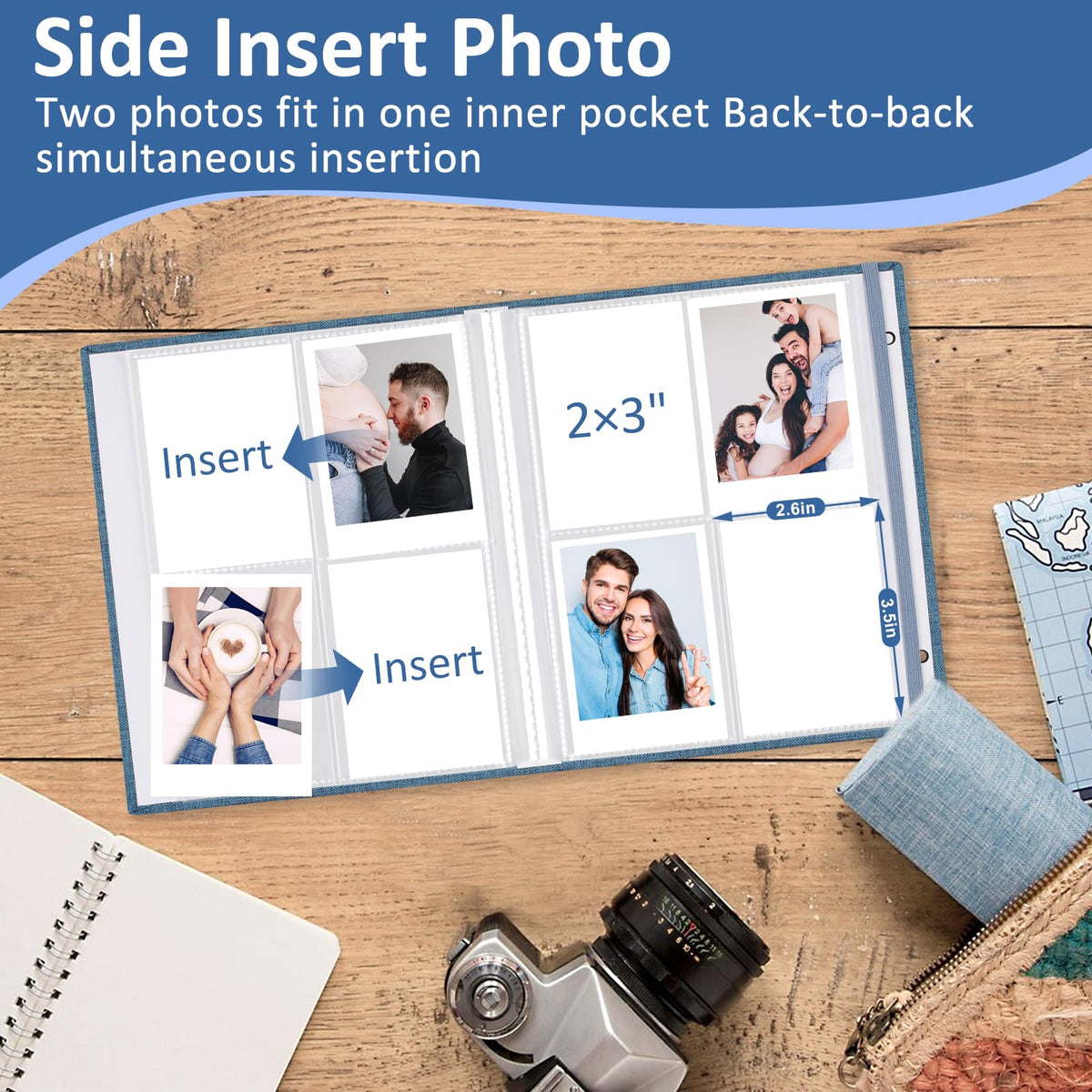 Álbum de Fotos Polaroid vivinin Azul, Pack de 2 Unidades