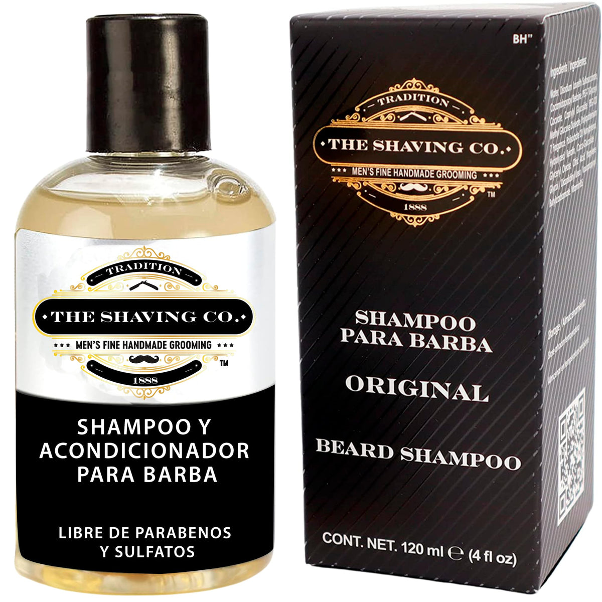 Shampoo De Barba The Shaving Co - Ingredientes Naturales Premium - Hidrata, Nutre y Humecta - Libre de Sulfatos y Parabenos - Cruelty Free