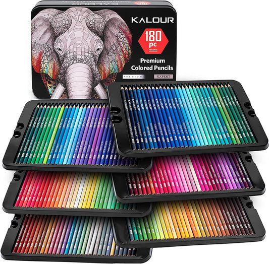 Ccfoud 180 Lápices de Colores, Juego de Dibujo Profesional, Numerados, Lápices de Colores de Núcleo Suave Para Adultos, Sombreado, Coloreado, Mezcla y Capas