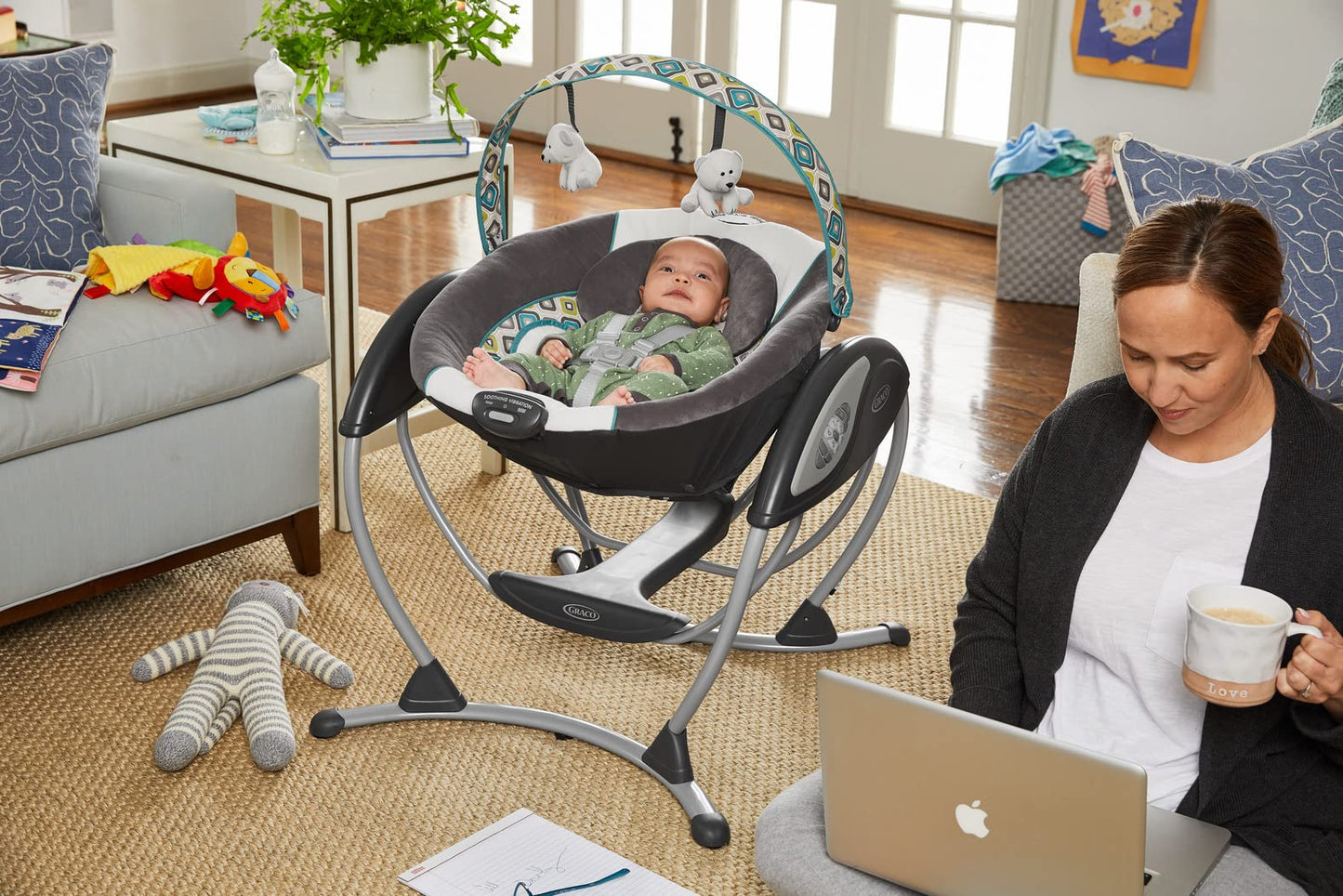 Graco Glider Lite, Mecedora para Bebé, Zuba
