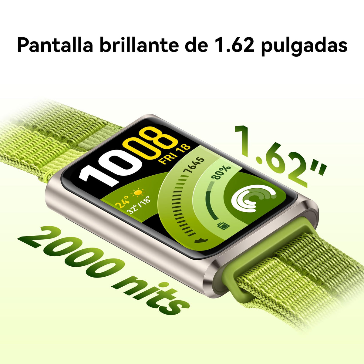 Smartwatch HUAWEI Band 11 Pro Verde con GPS y Caja de Aleación de Aluminio