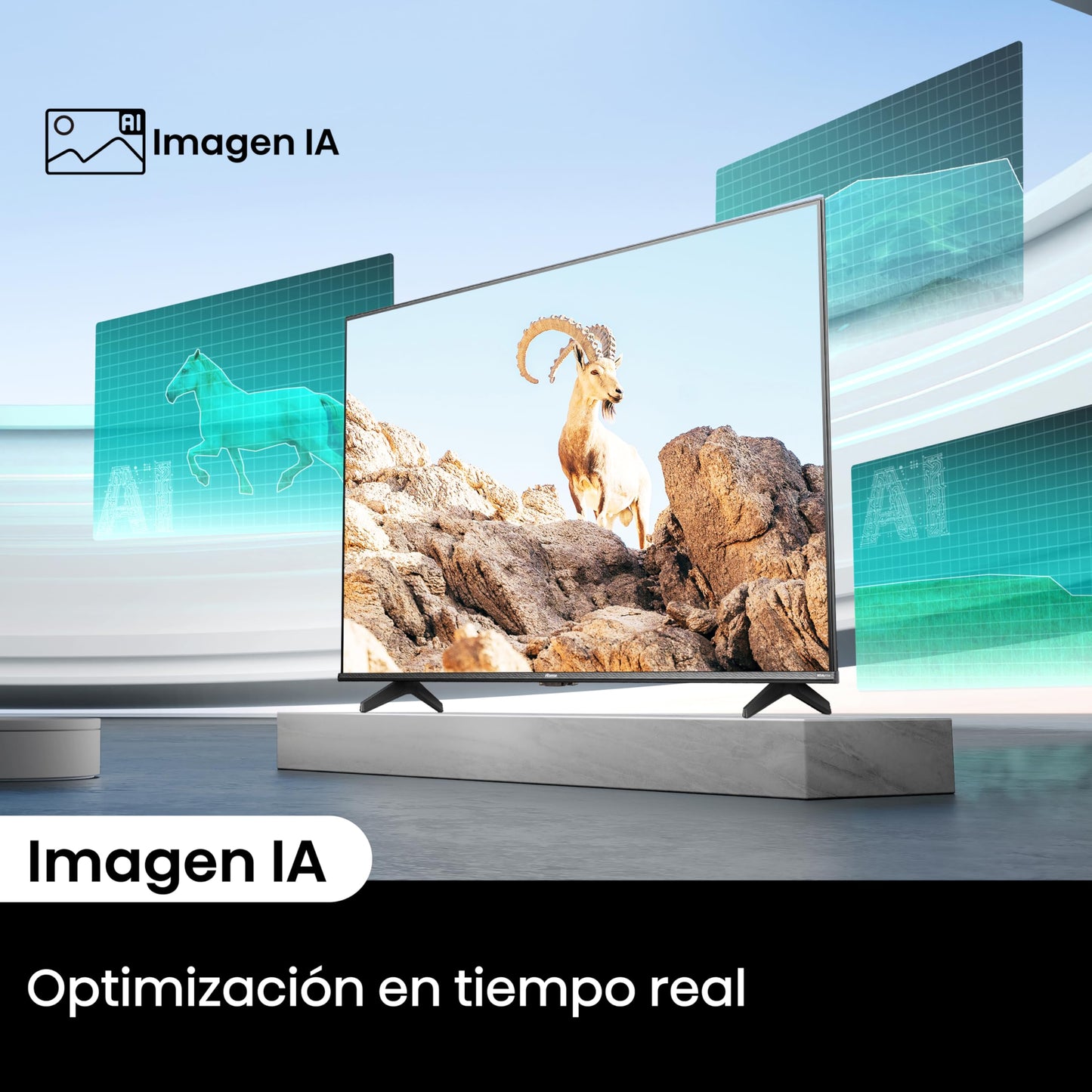 Hisense Television QD6N Pantalla 50 Pulgadas,QLED Smart Google TV UHD 4K,Control Remoto por Voz con Alexa,Dolby Vision Atmos, Modo de Juego Plus, Control de Voz,Compartir con TV