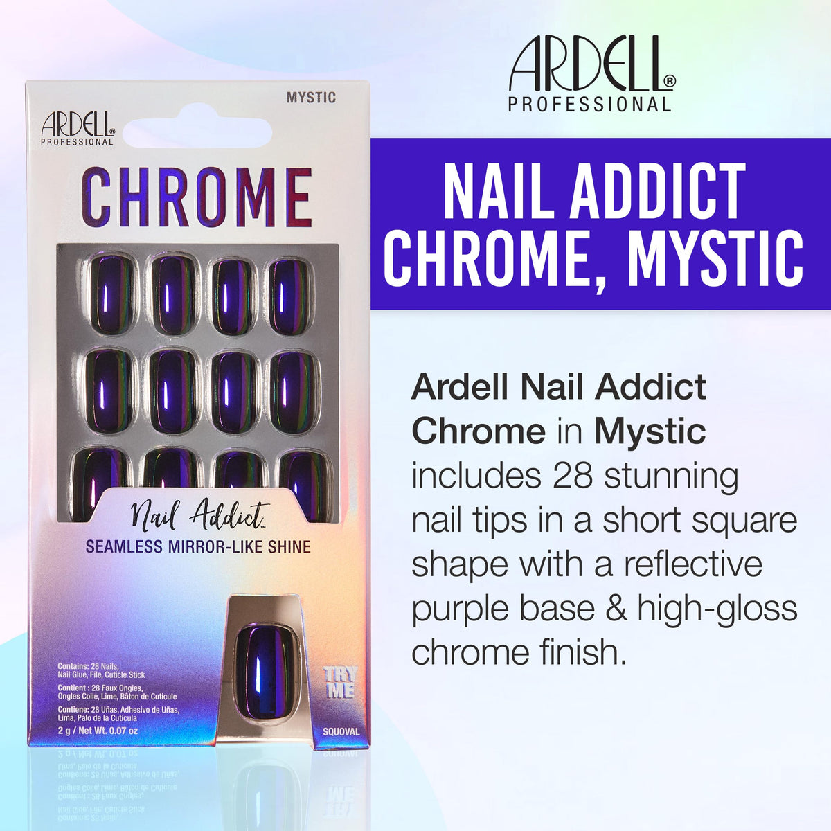 Esmalte para uñas Ardell Nail Addict color Cromado Mystic