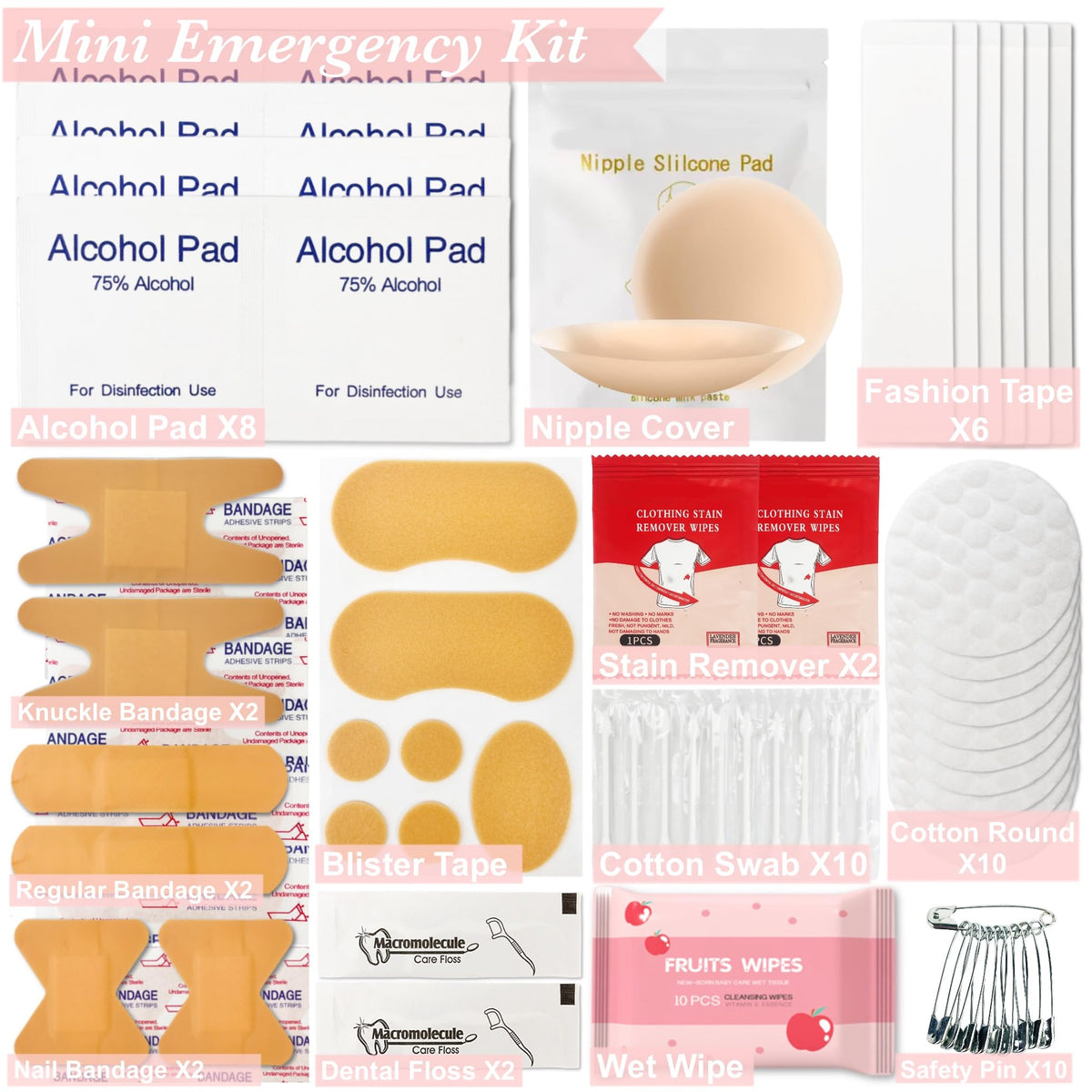 Kit de Viaje Bianca Luxe 45 Artículos Esenciales para Mujer