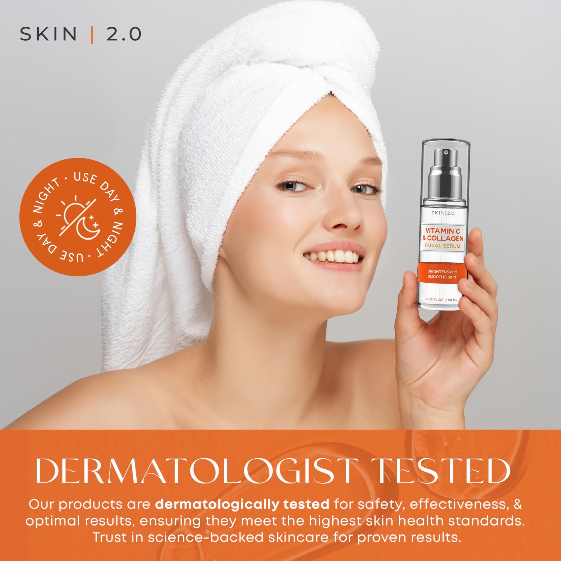 Sérum Facial y Crema de Día con Vitamina C y Colágeno