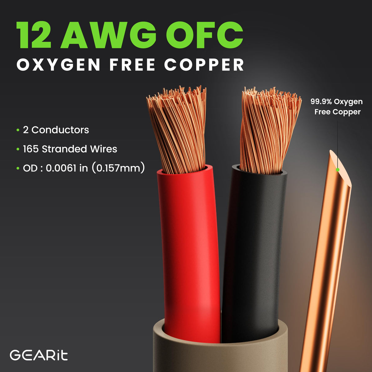 Cable de Altavoz GEARit Café 12 AWG Exterior Enterramiento Directo 100 Pies