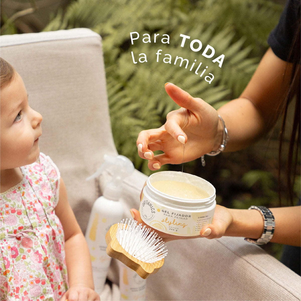 OH! GANICS Gel Fijador para Peinar a tu Bebé 200 gr