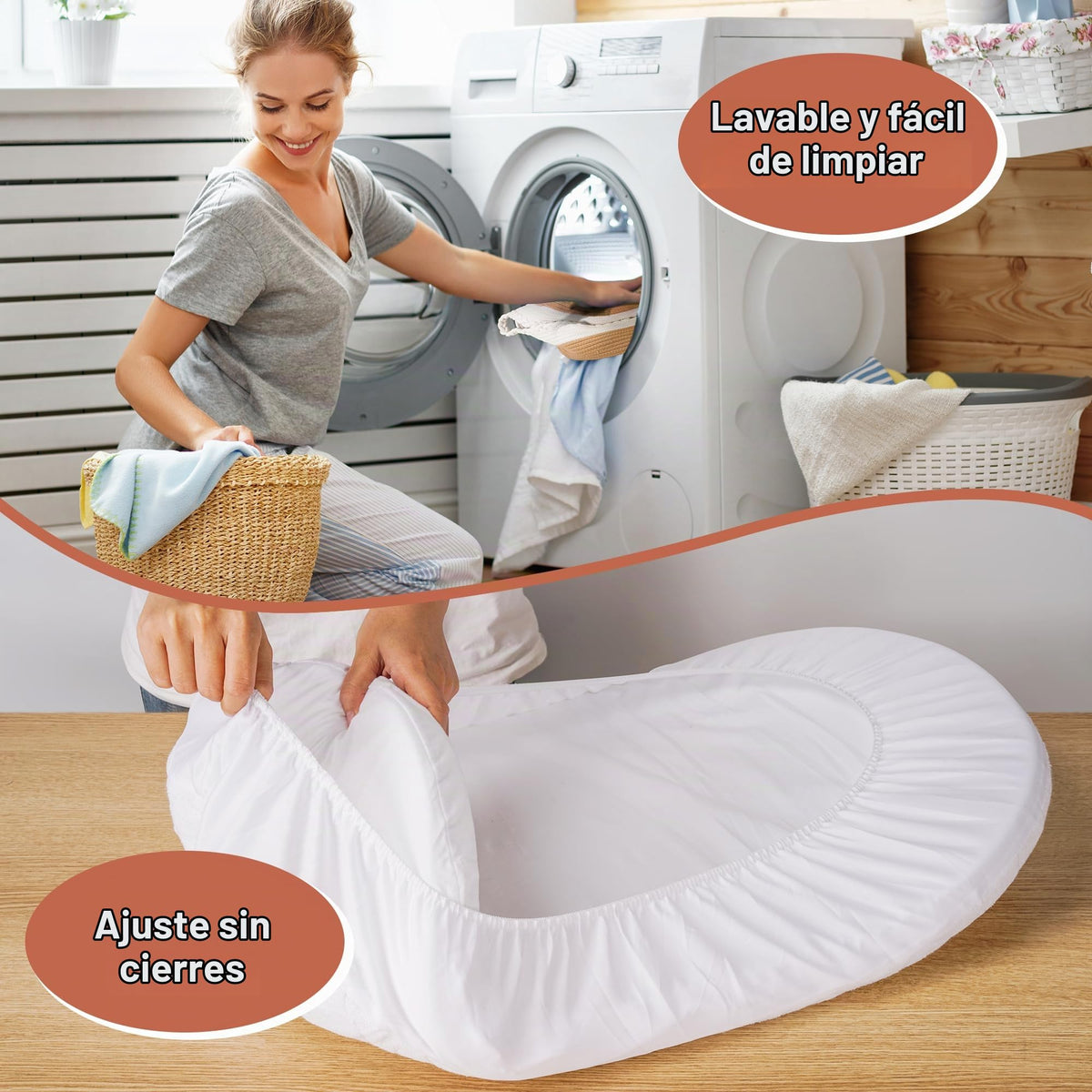 Moses Basket by The Baby Wey, cestas de Moses para recién nacido, cesta cambiadora de bebé, 2 fundas impermeables lavables para almohadillas para orejas, cesta de pañales, bolsa de mano, cambiador