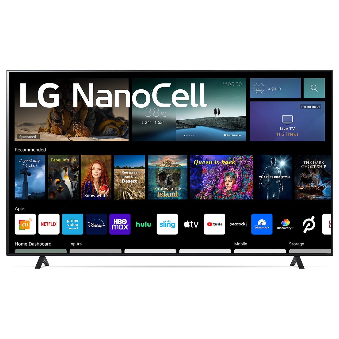 LG 50-Inch Class NANO75 Series Alexa Smart TV Incorporado 4K (3840 x 2160), frecuencia de actualización de 60Hz, 4K Alimentado por AI, WiSA Ready, Cloud Gaming (50NANO75UQA, 2022)