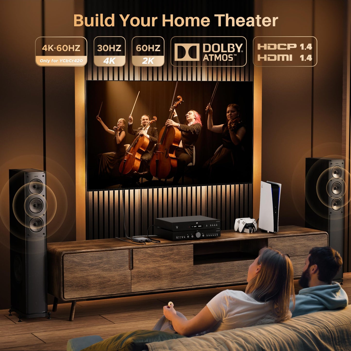 HDMI a TV, altavoces y auriculares extractor HA01