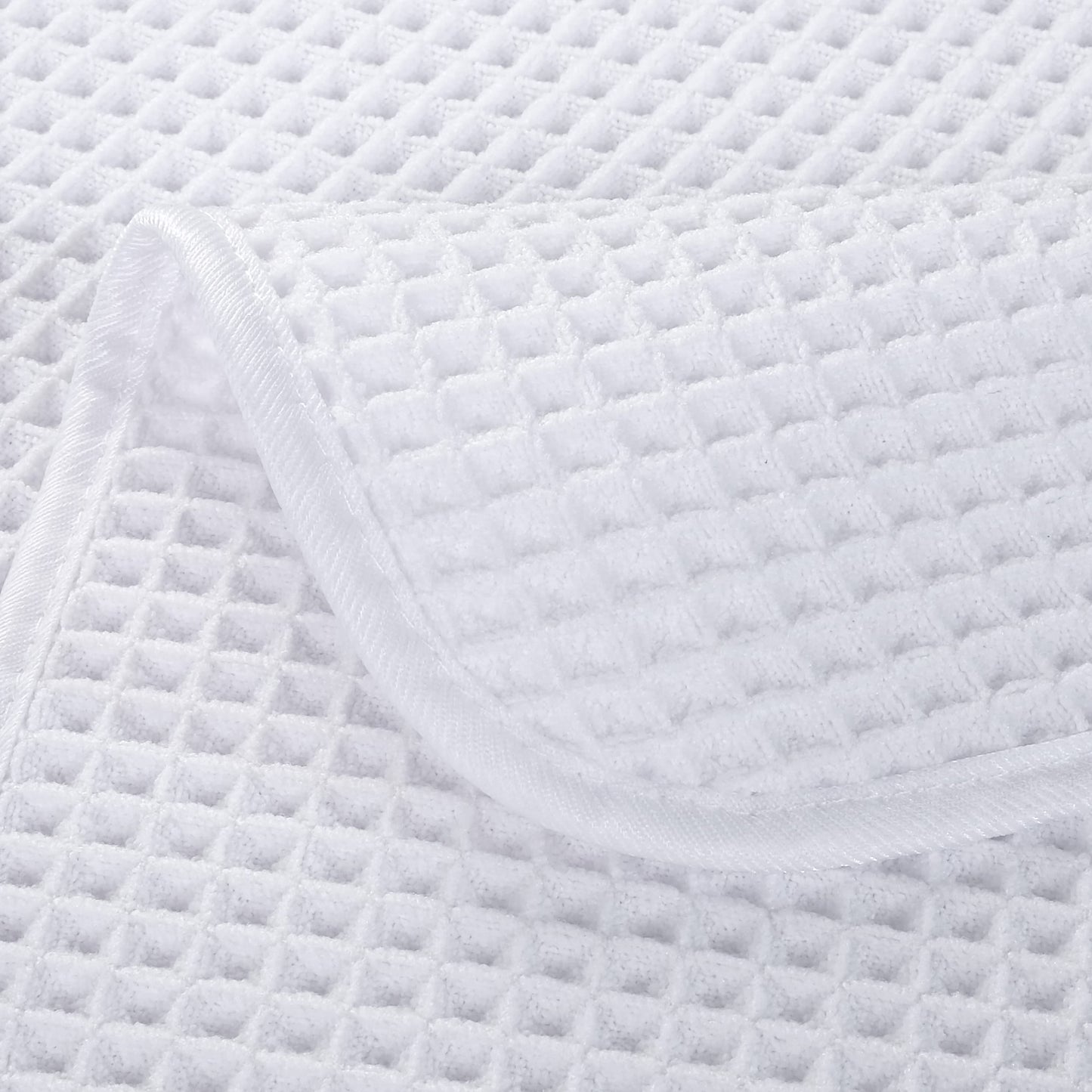 Polyte Toalla Facial de Microfibra Waffle 430 gsm, 33.0x33.0 cm