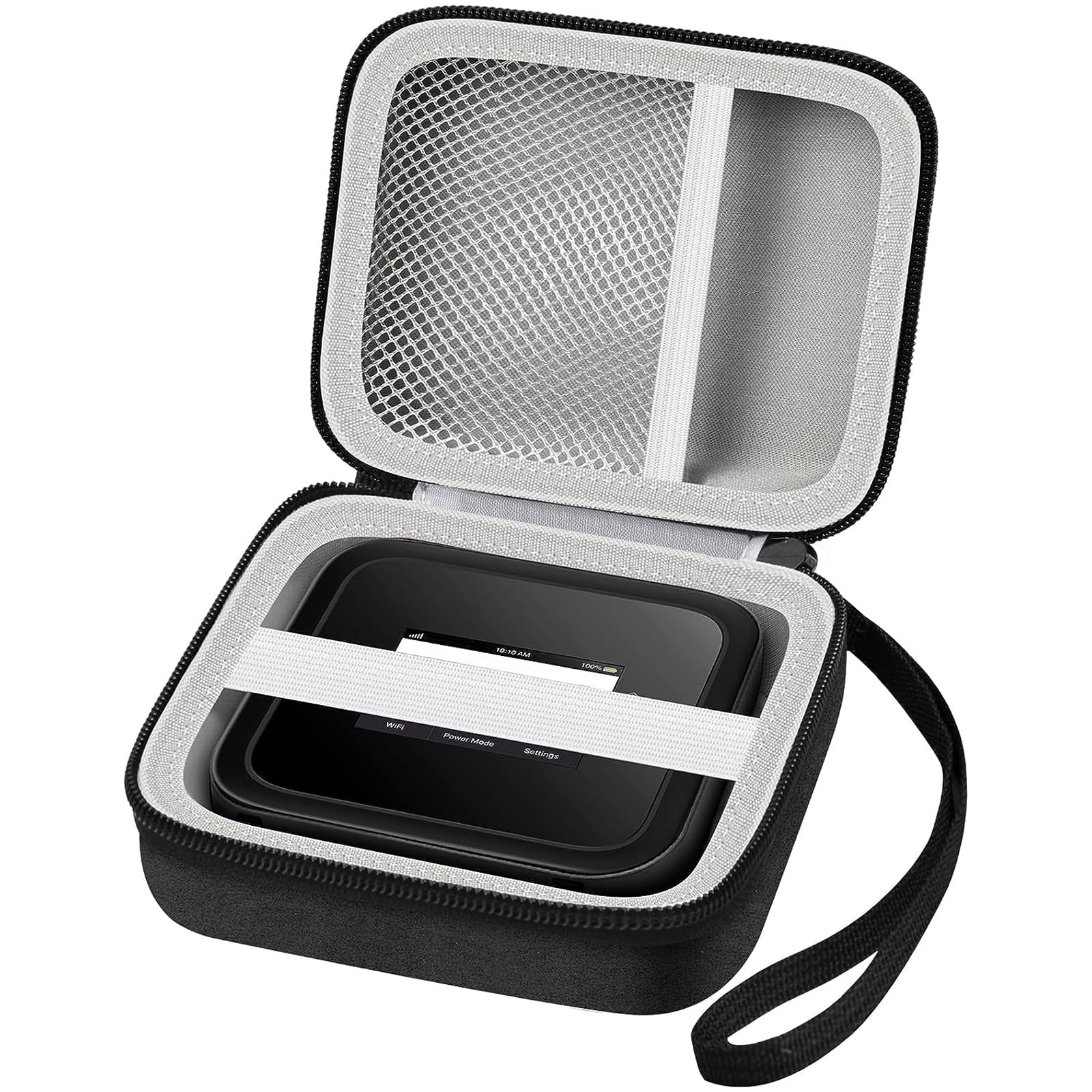 Funda rígida compatible con NETGEAR Nighthawk M6 Pro MR6500/ M6/ M5 / M1 MR1100 5G LTE WiFi Hotspot móvil, bolsa de almacenamiento de enrutador de viaje con bolsillo de malla para cargador y otros