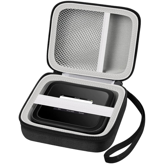 Funda rígida compatible con NETGEAR Nighthawk M6 Pro MR6500/ M6/ M5 / M1 MR1100 5G LTE WiFi Hotspot móvil, bolsa de almacenamiento de enrutador de viaje con bolsillo de malla para cargador y otros