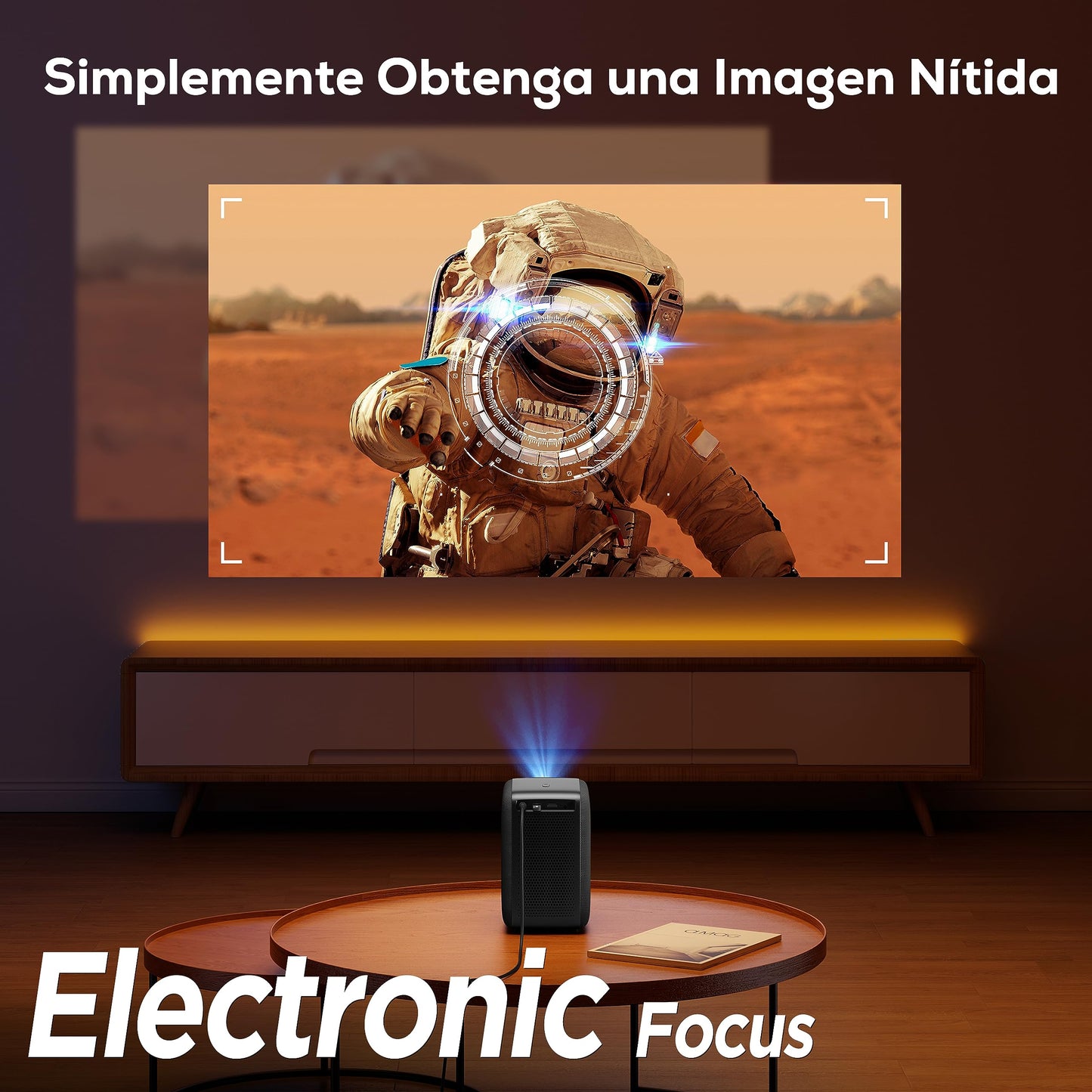 Proyector Portátil iZEEKER Blanco Nativo 1080P 18000 Lúmenes 4K con WiFi Bluetooth y Dolby Audio