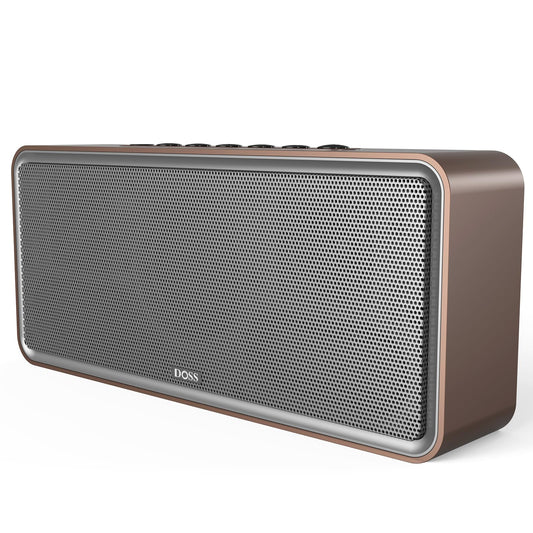 DOSS SoundBox XL - Altavoz Bluetooth con subwoofer, sonido fuerte de 32 W con graves en auge, tecnologías DSP, tiempo de reproducción de 10 horas, USB-C, TWS, canal de audio 2.1 para el hogar,