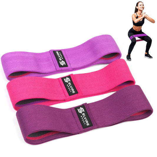 ELVIRE Bandas de Resistencia de Tela para Entrenar | Bandas de Ejercicio, Juego de 3 Bandas de Resistencia | Bandas de Entrenamiento para Mujeres, Bandas de Entrenamiento | Bandas de Pierna para