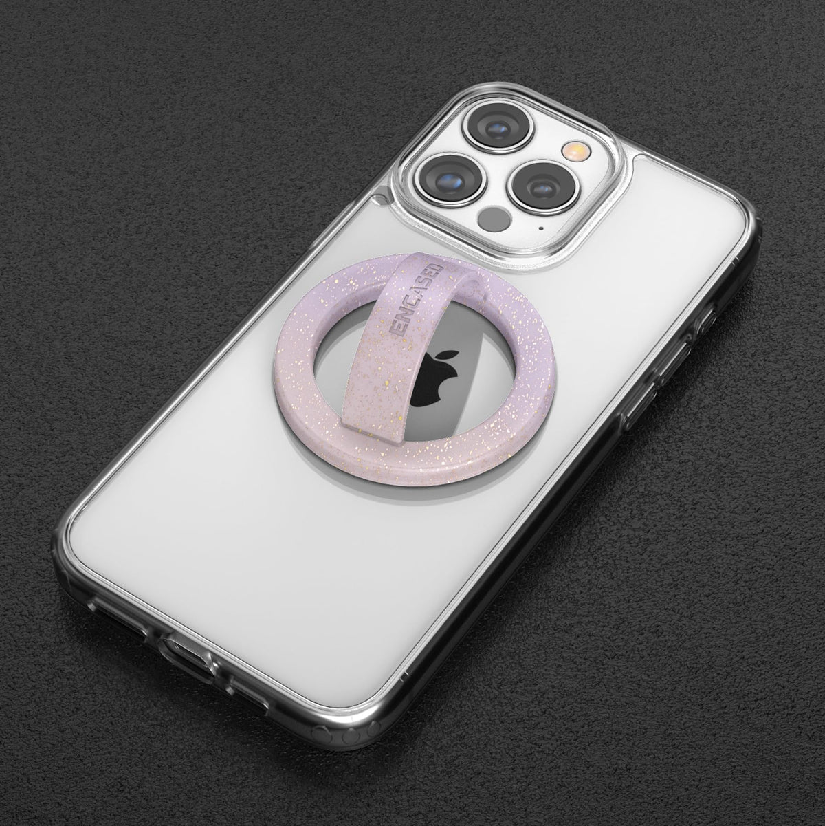 Soporte Magnético ENCASED Iridiscente con Efecto Degradado y Anillo para iPhone