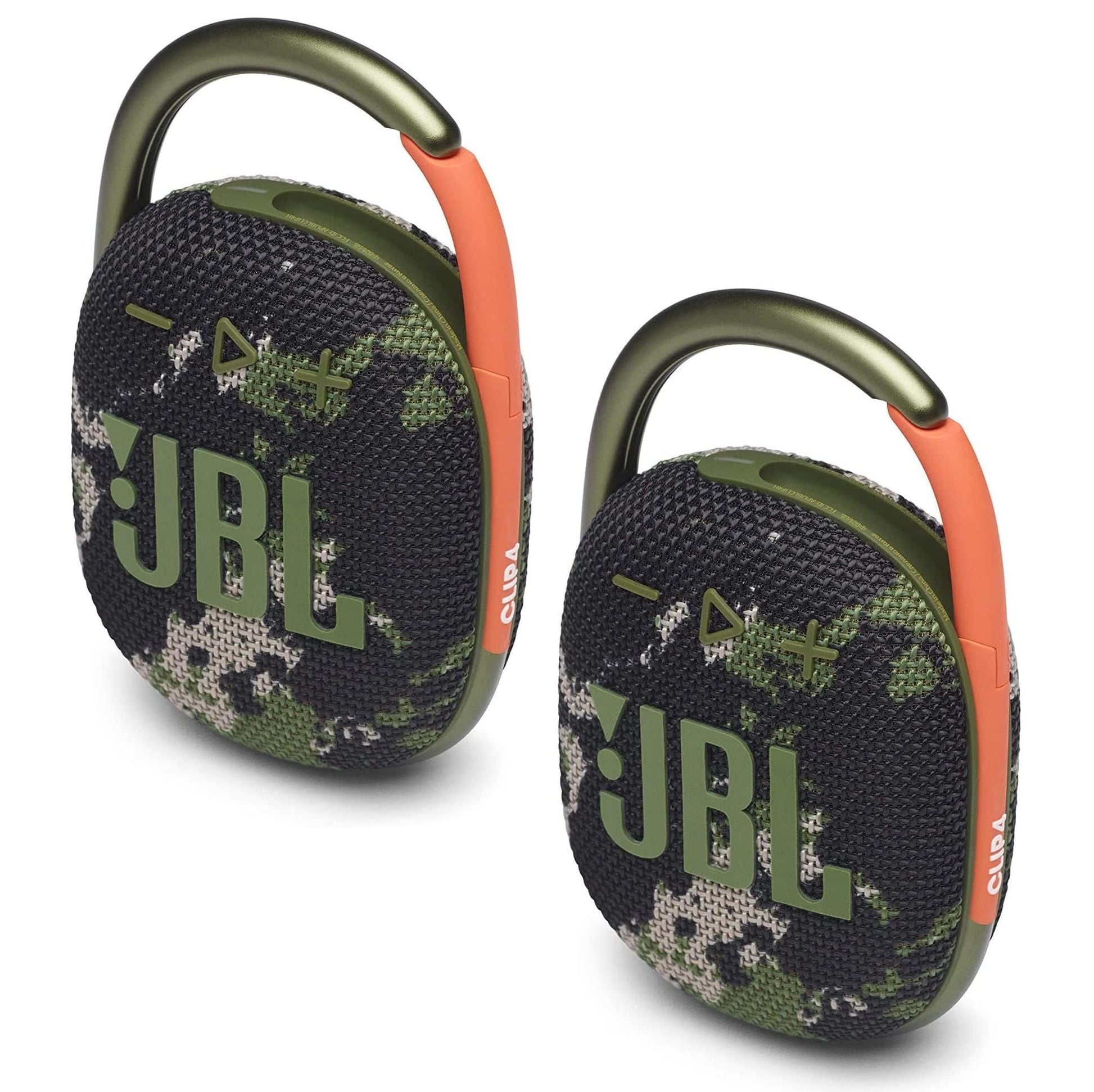 JBL 2 Pack Clip 4 Bocina Bluetooth inalámbrica impermeable de audio, paquete (Squad)