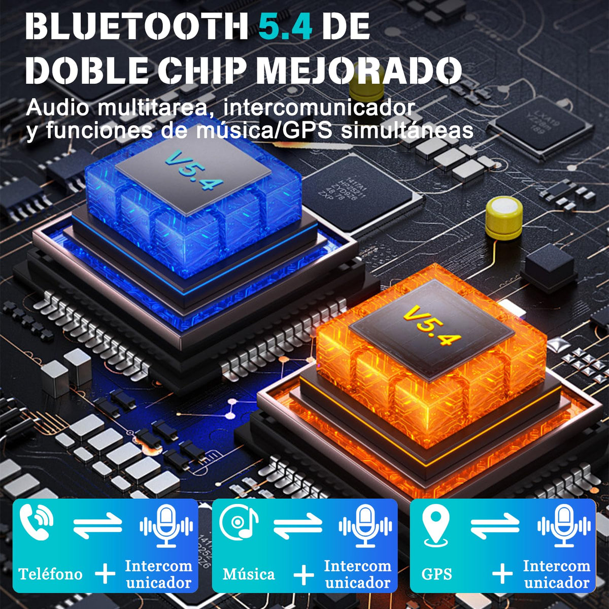 Auricular Bluetooth Motocicleta ETRTNVB 12Pro Negro Compatible Intercomunicador Impermeable IP56