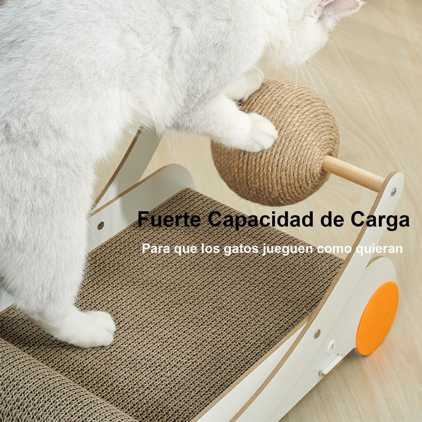 Rascador de Cartón YSDR Onda con Bola para Gatos