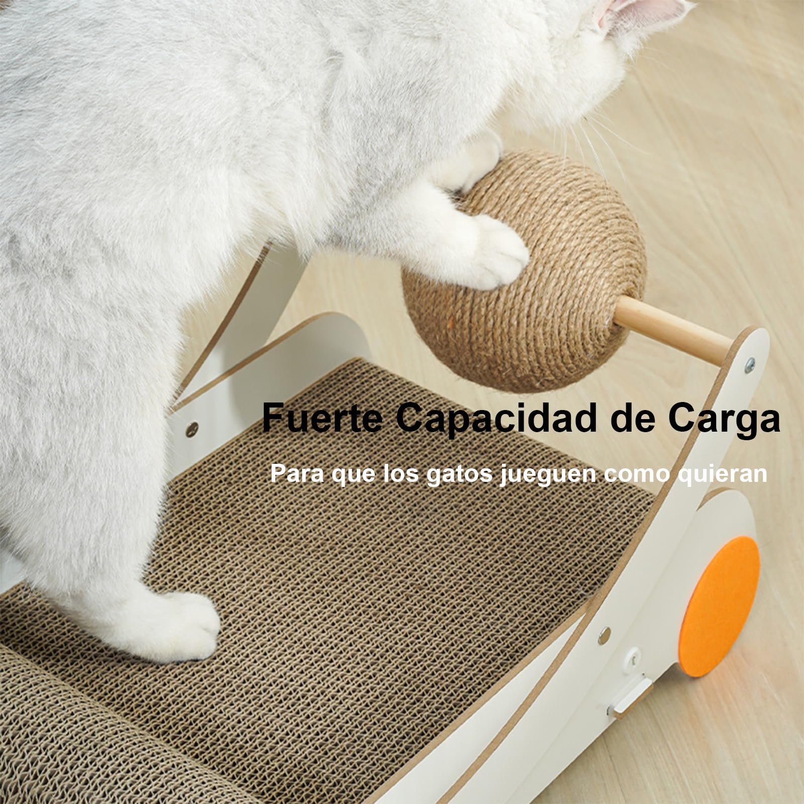 Rascador de Cartón YSDR Onda con Bola para Gatos