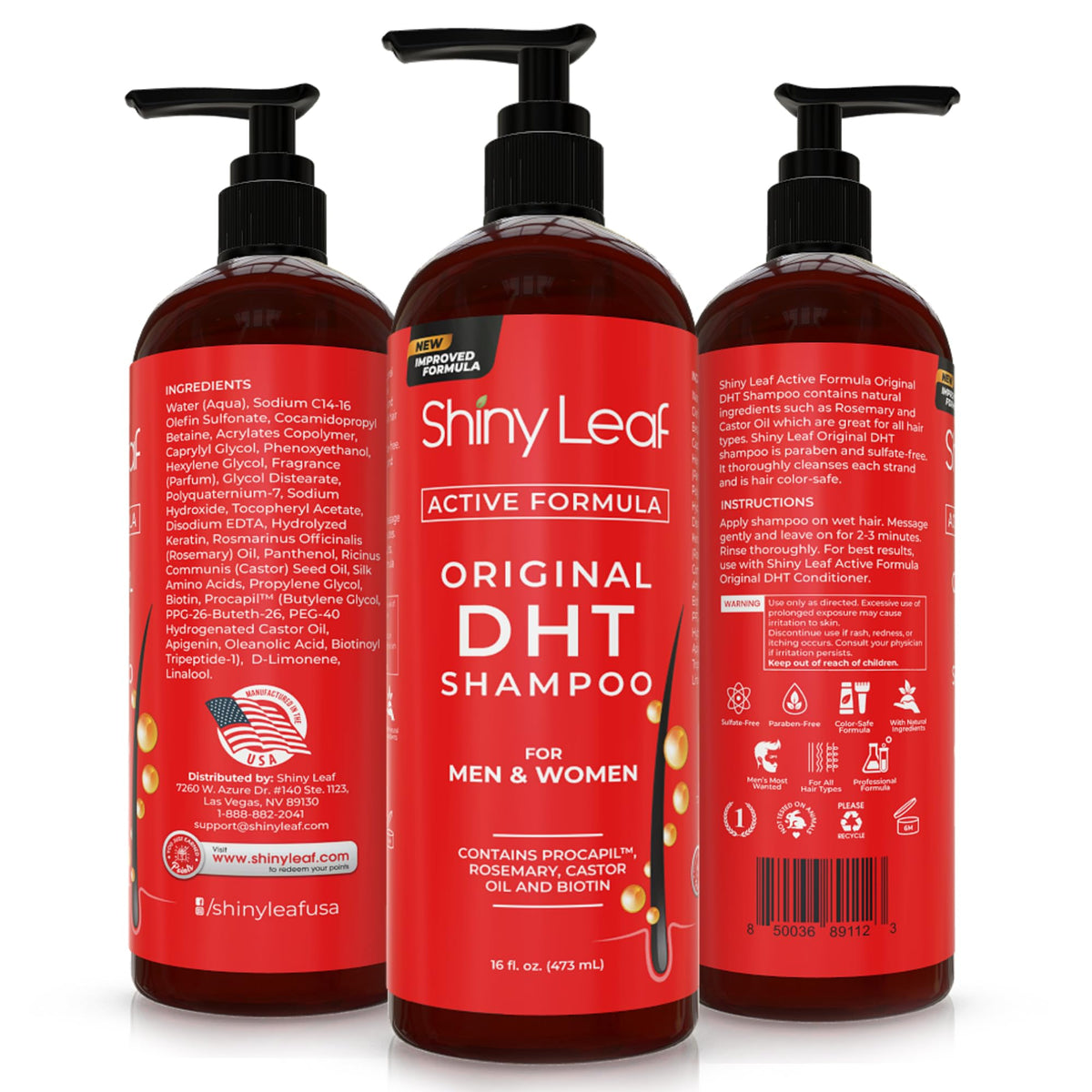 Champú Antipérdida Biotina Natural Sin Sulfatos para Crecimiento del Cabello para Hombres y Mujeres