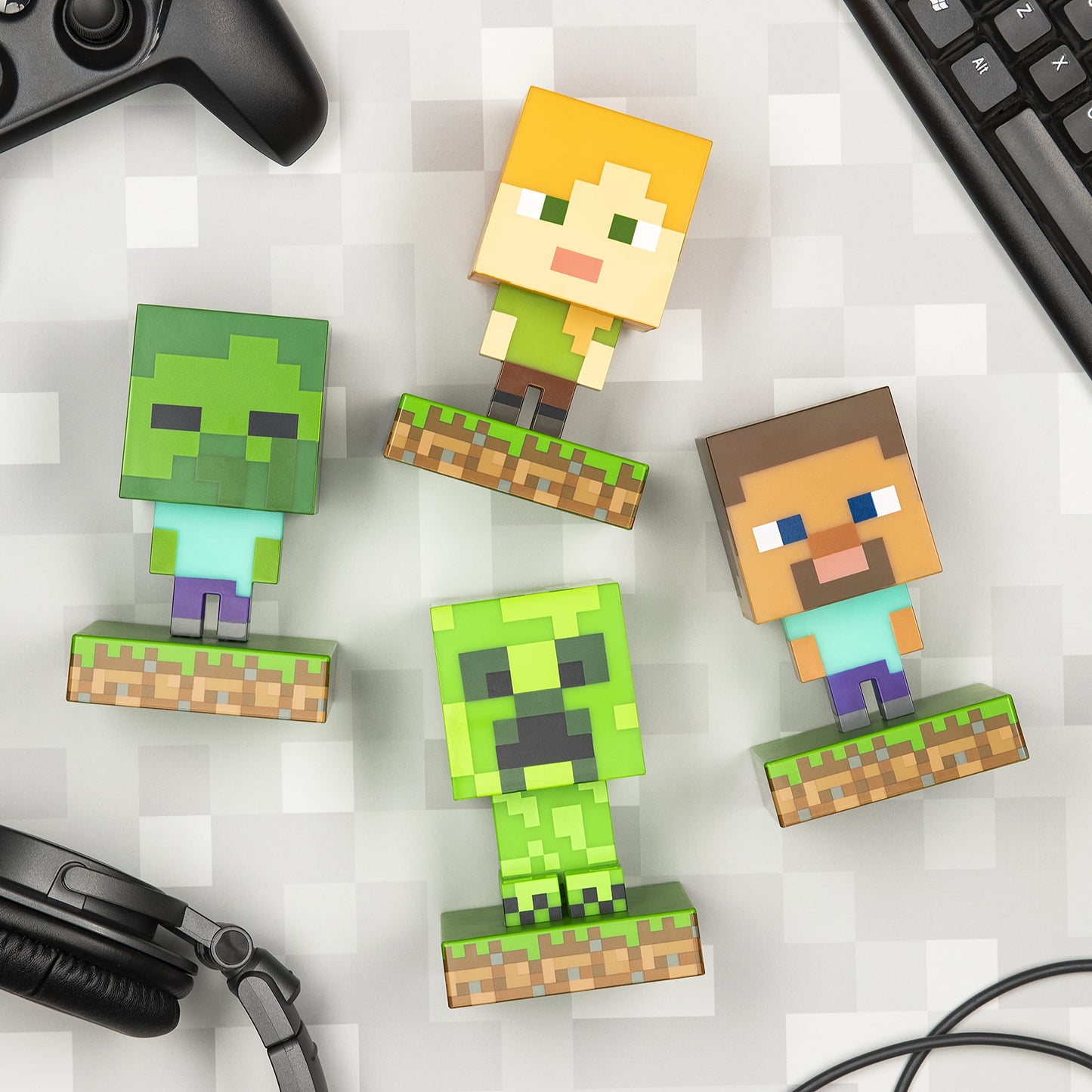 Lámpara Icono Paladone Minecraft Alex Iluminación Nocturna para Jugadores