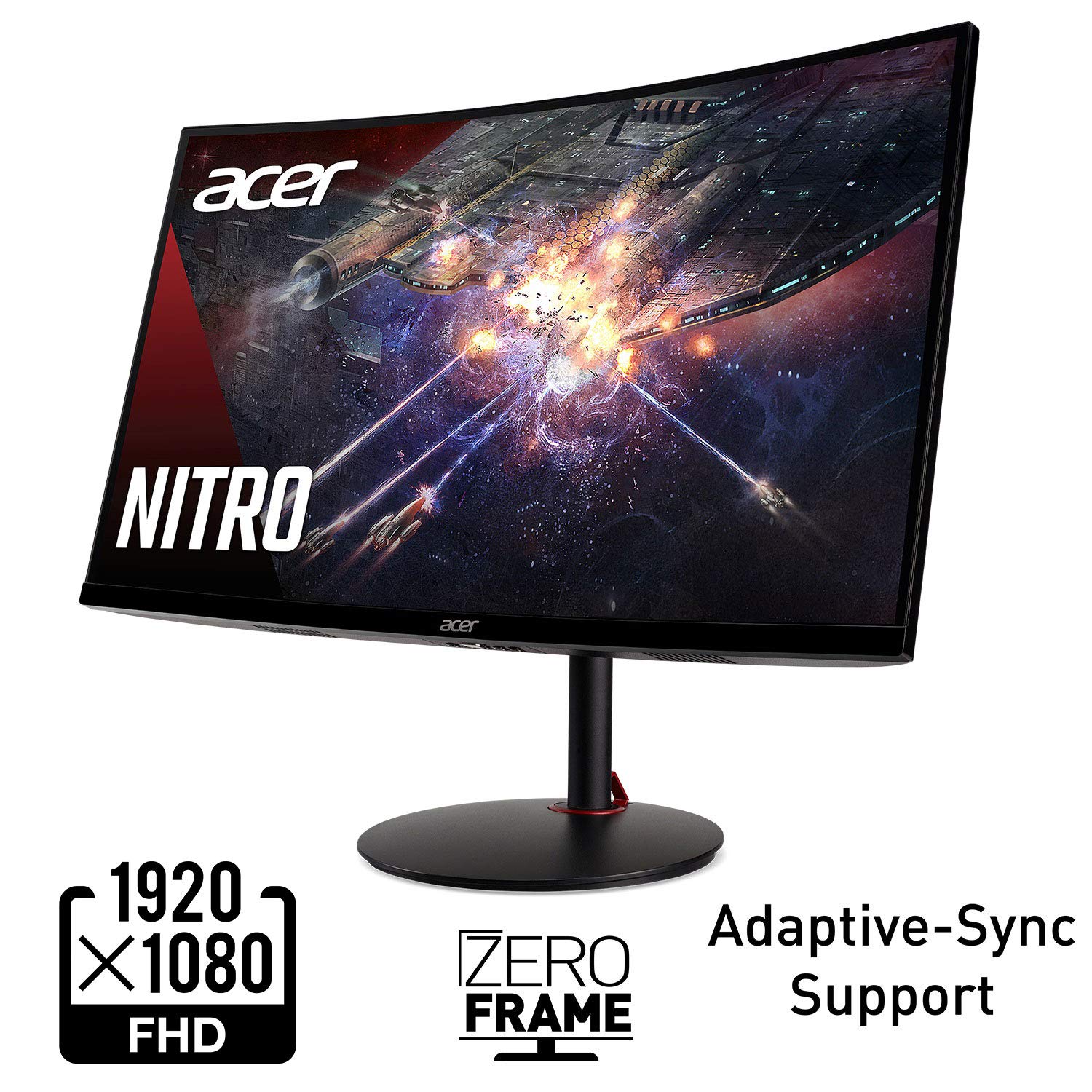 Acer Monitor Gamer Curvo Nitro XZ0 de 27" FHD (1920 x 1080) panel VA | frecuencia de actualización de 240 Hz | 1 ms (VRB) | puertos 2 HDMI y 1 DisplayPort