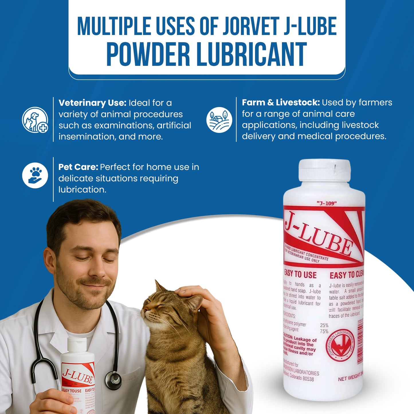 Lubricante en Polvo JorVet J-Lube OB 10 Onzas