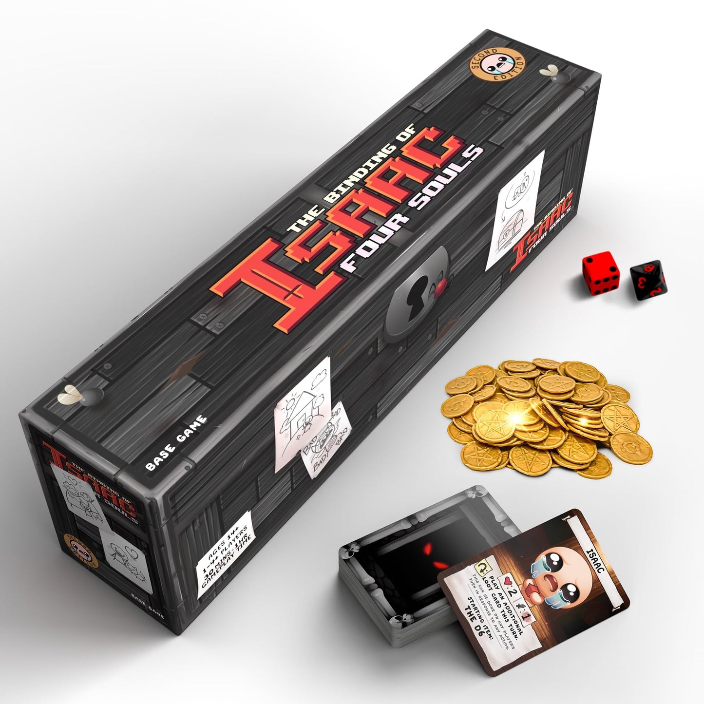 Maestro Media: The Binding of Isaac: Four Souls (2ª edición) - Juego de cartas de estrategia, licencia oficial, edades 13 +, 1-4 jugadores, 30 minutos