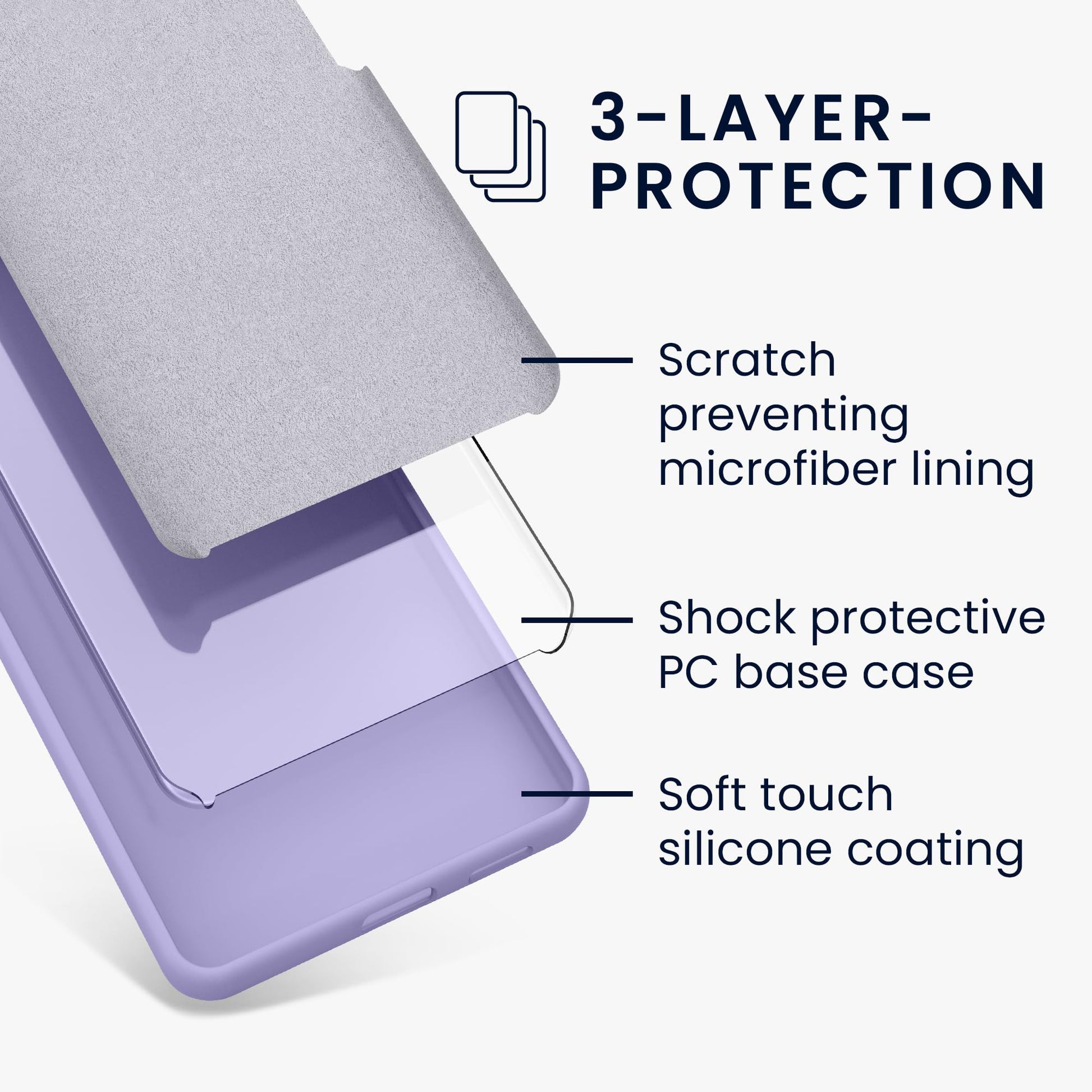kwmobile Carcasa Compatible con Google Pixel 8a Funda - Case TPU y Silicona antigolpes - Apto Carga inalámbrica - Lila