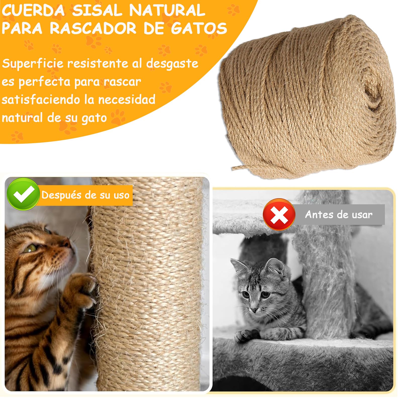 Cuerda Trenzada YRGFCCC Yute Resistente para Manualidades y Jardinería
