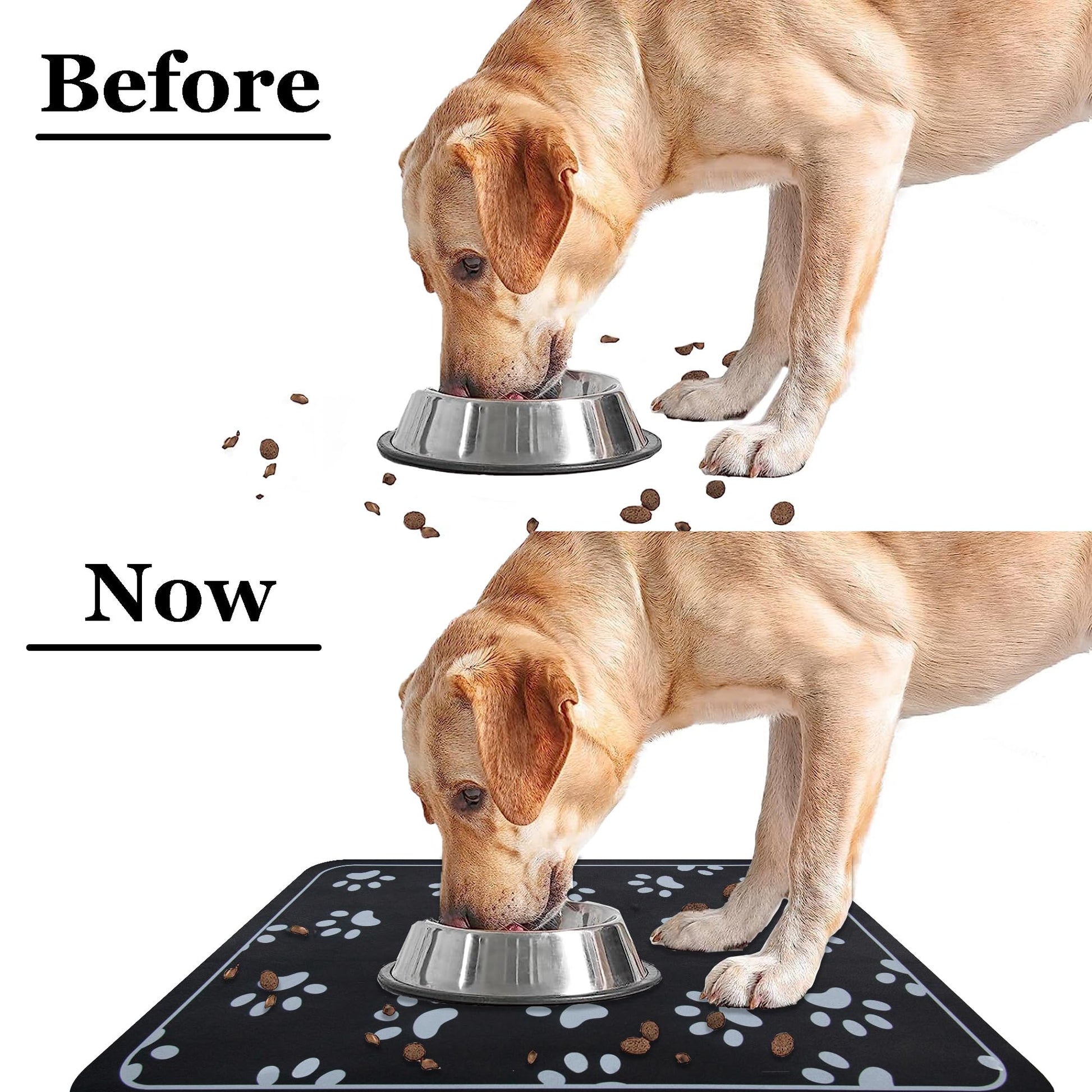 Alfombrilla de Alimentación para Mascotas absorbente de Diatomita Café rectangular para Perros y Gatos