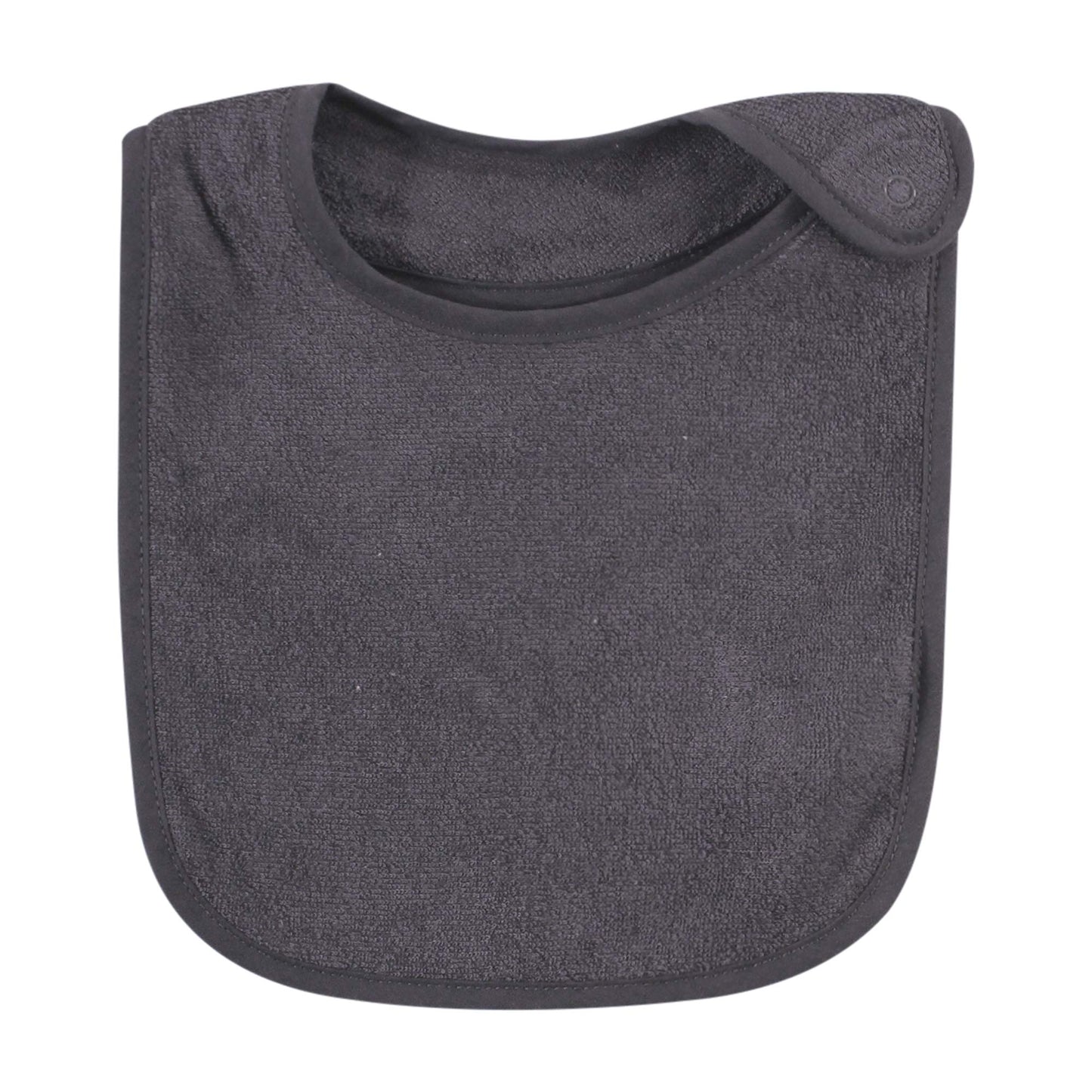 Hudson Baby - Baberos unisex de rayón de rizo de bambú, color negro, blanco, talla única