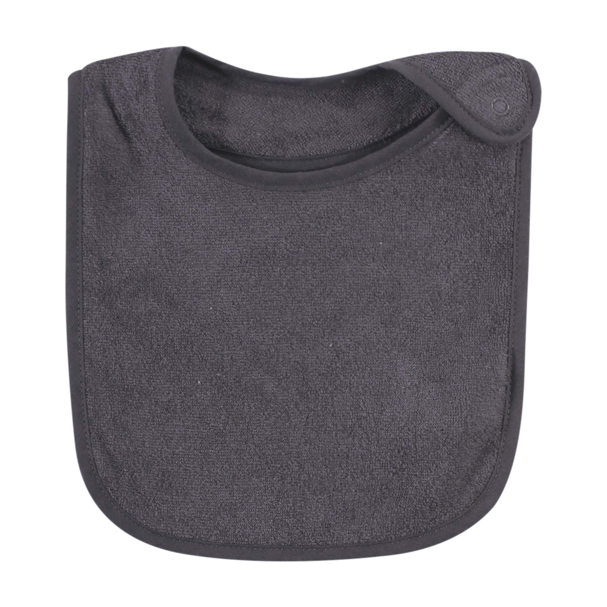 Hudson Baby - Baberos unisex de rayón de rizo de bambú, color negro, blanco, talla única