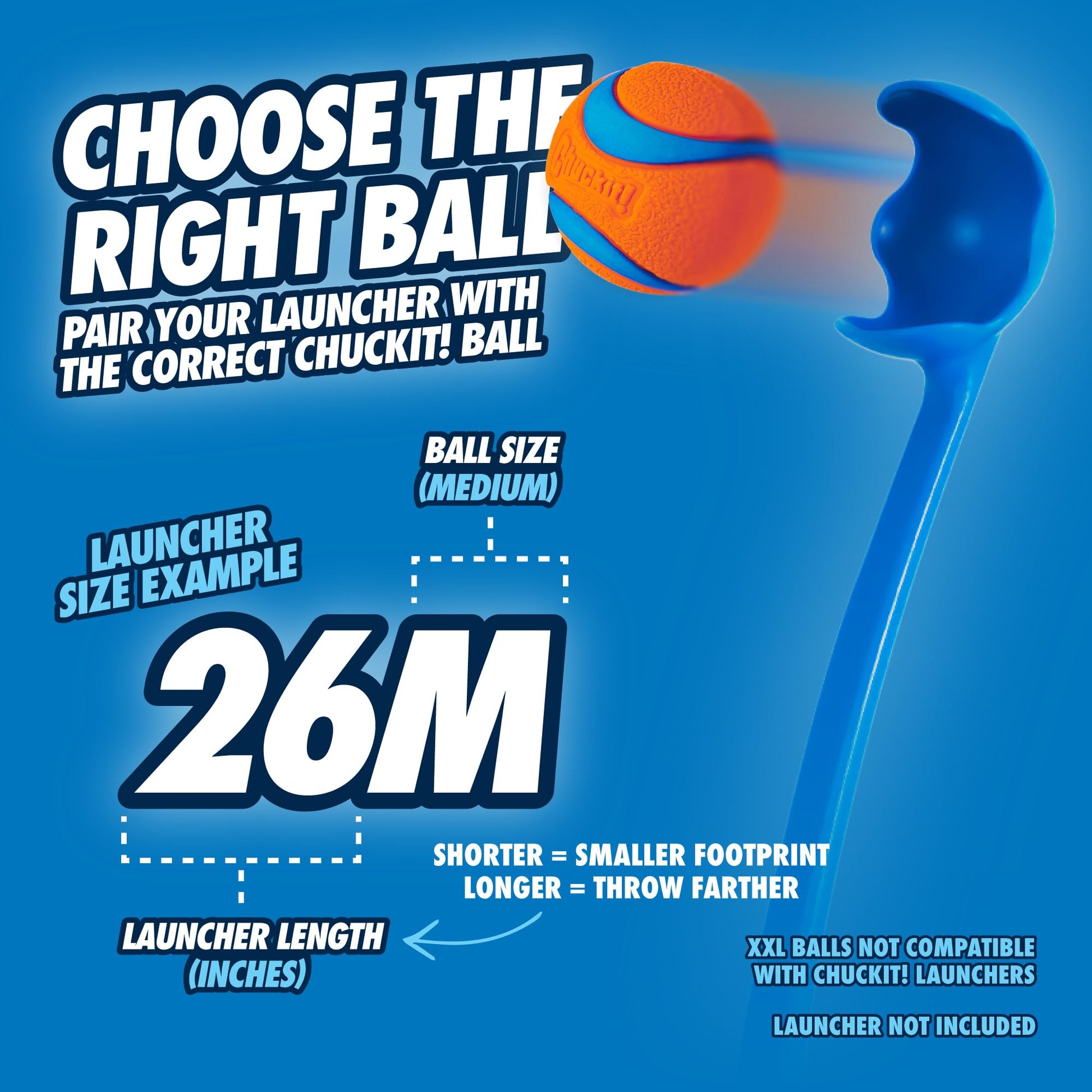 Chuckit! Lanzador de Bolas clásico, Mediano (26 Pulgadas)