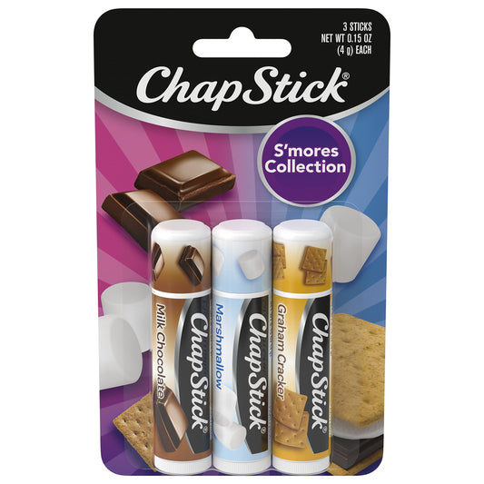 ChapStick S'Mores Collection Flavor Skin Protectant Flavored Lip Balm Tube, 3 Count