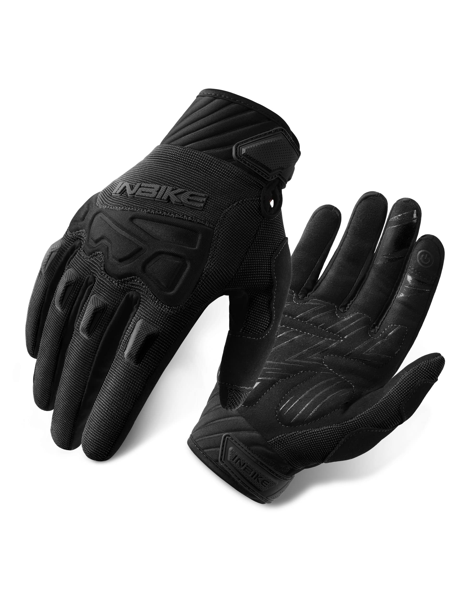 INBIKE - Guantes de bicicleta de montaña para hombre, protectores de nudillos, acolchados para hombre, transpirables, para MTB, motocross, carreras, Dirtbike
