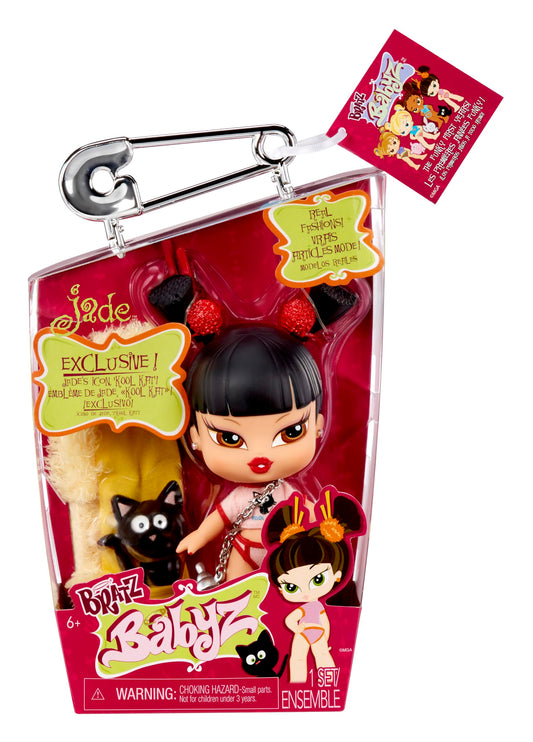 Bratz Babyz Muñeca de Moda Coleccionable - Jade - con Ropa Real y Mascota - Juguete para niños y niñas - Edad: 6+ años
