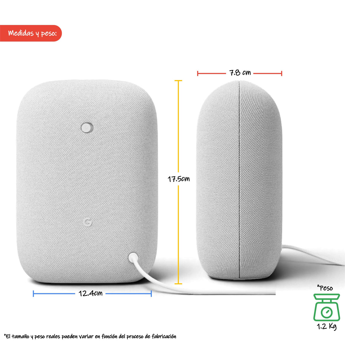 Altavoz Bluetooth Google Tiza con Asistente Integrado y Sonido Potente