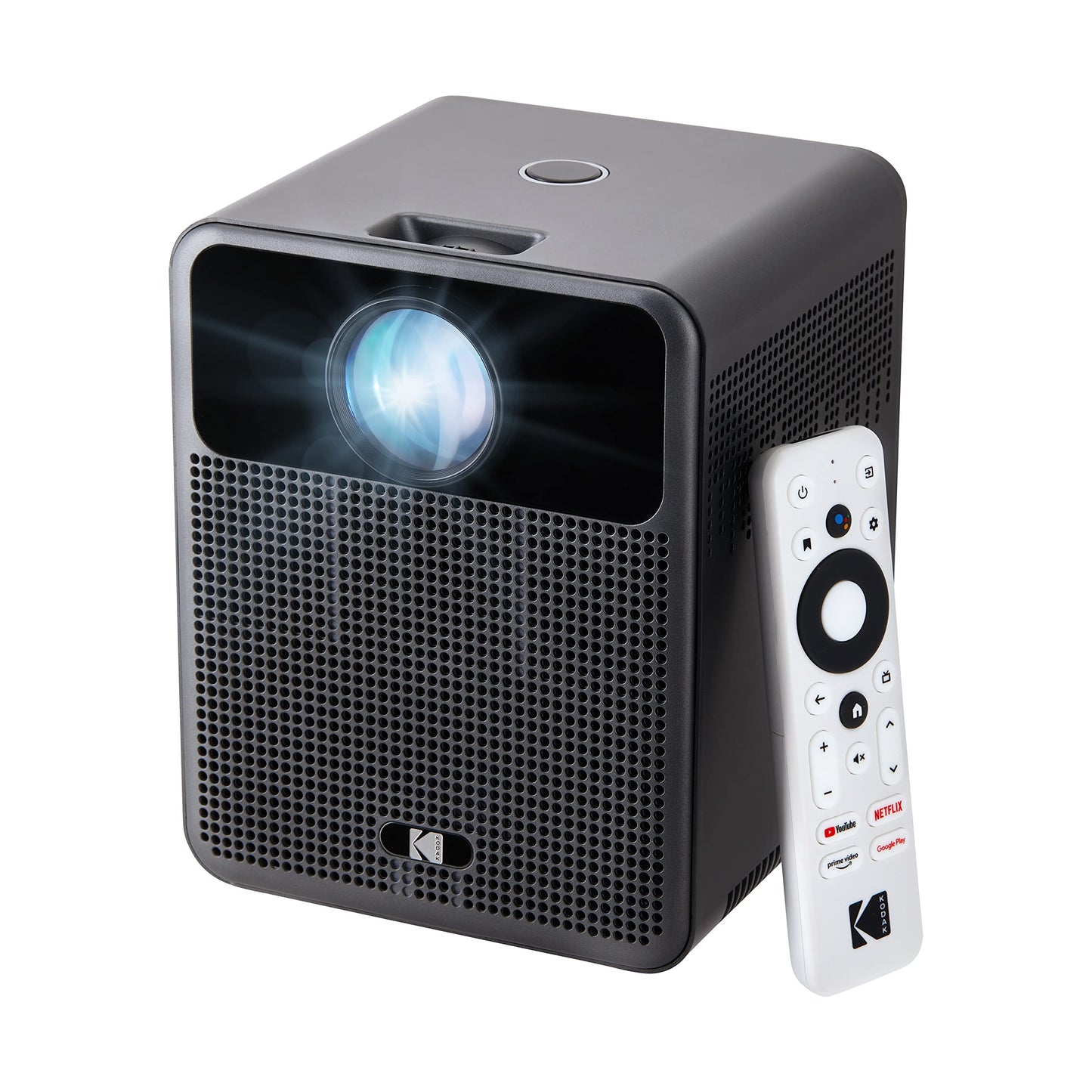 KODAK FLIK HD10 Proyector inteligente con Android TV, 1080p Full HD portátil WiFi Proyector Bluetooth, Netflix y YouTube, Google Assistant Remote, iOS y Android Mirroring
