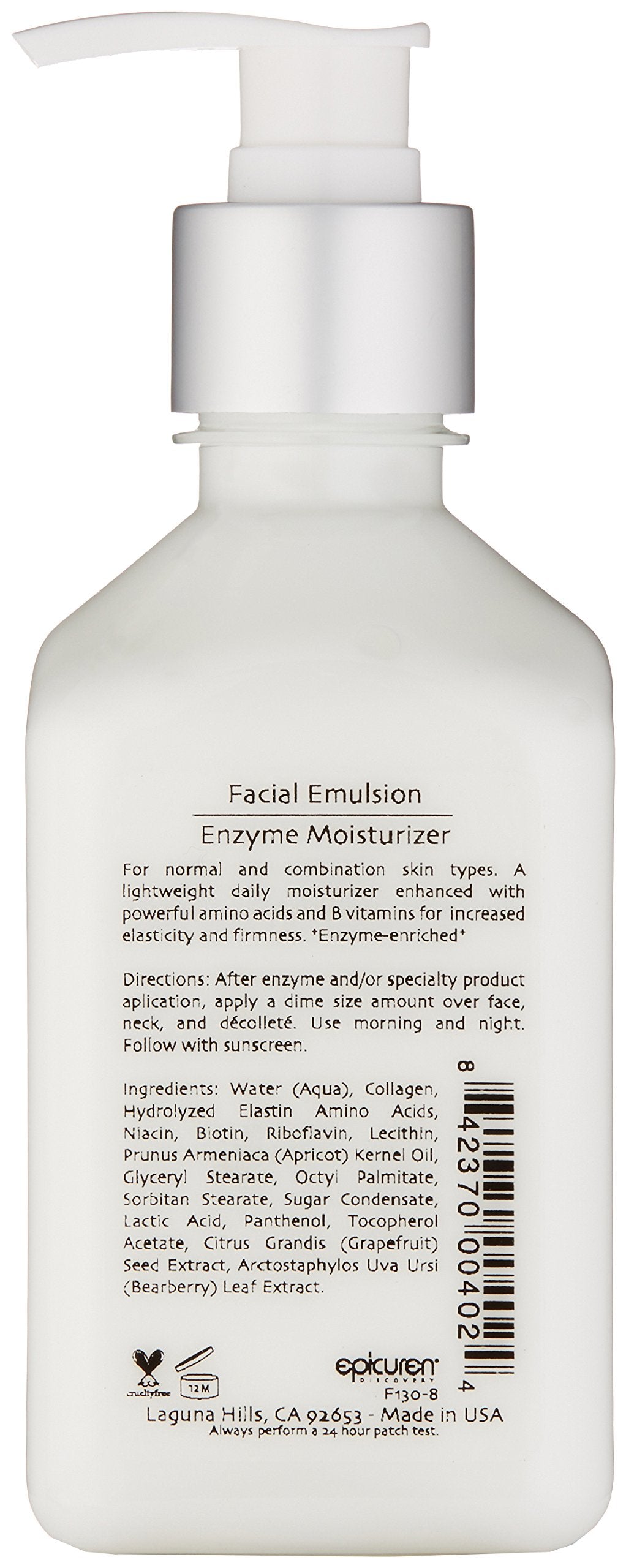Epicuren Discovery Facial Emulsion Enzyme Moisturizer, 8 Fl oz