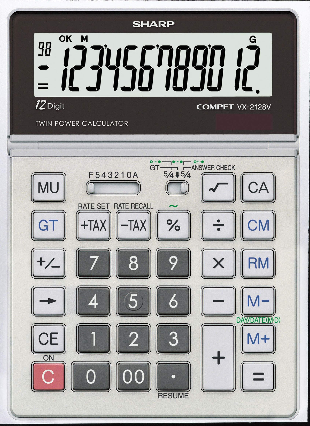 Calculadora de Sobremesa Sharp LCD 12 Dígitos vx2128 V
