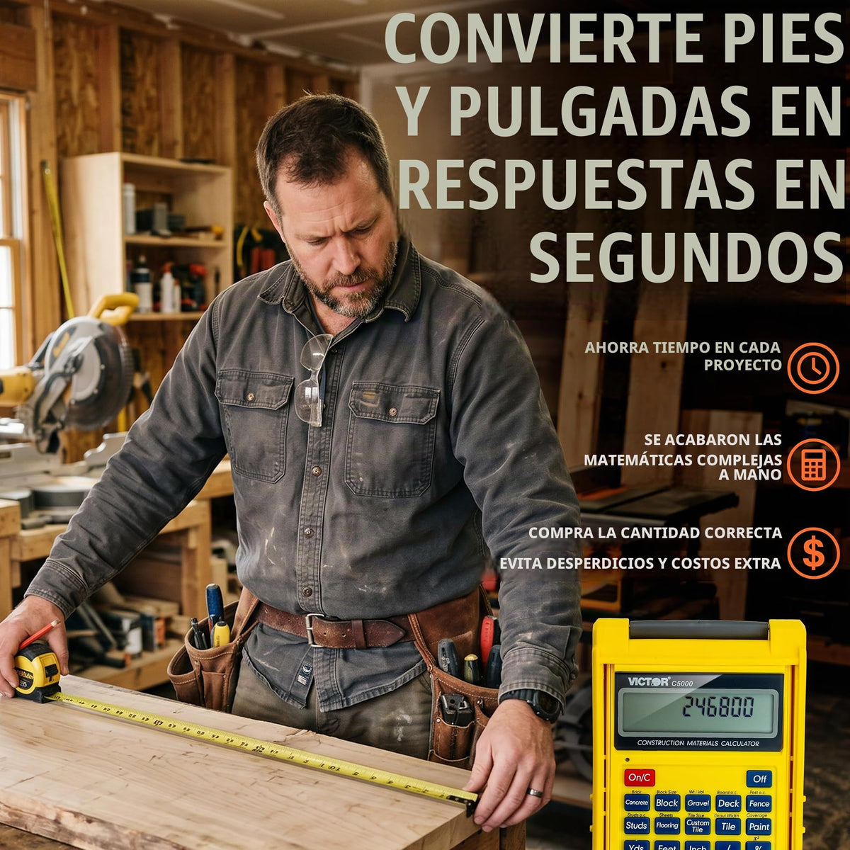 Calculadora de Materiales Victor C5000 Funda Protectora