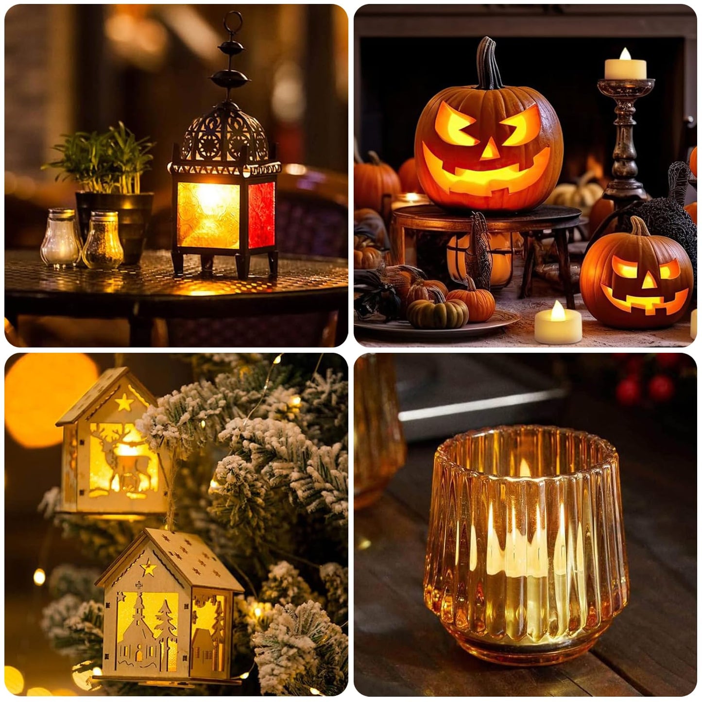 Velas LED de Electrónica Parpadeantes Pequeñas para Decoración Interior y Exterior